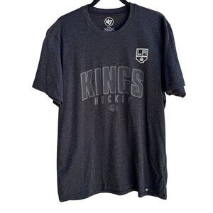 LA Kings Hockey 47 Brand Unisex Charcoal Heather Short Sleeve Shirt‎ Graphic Tee